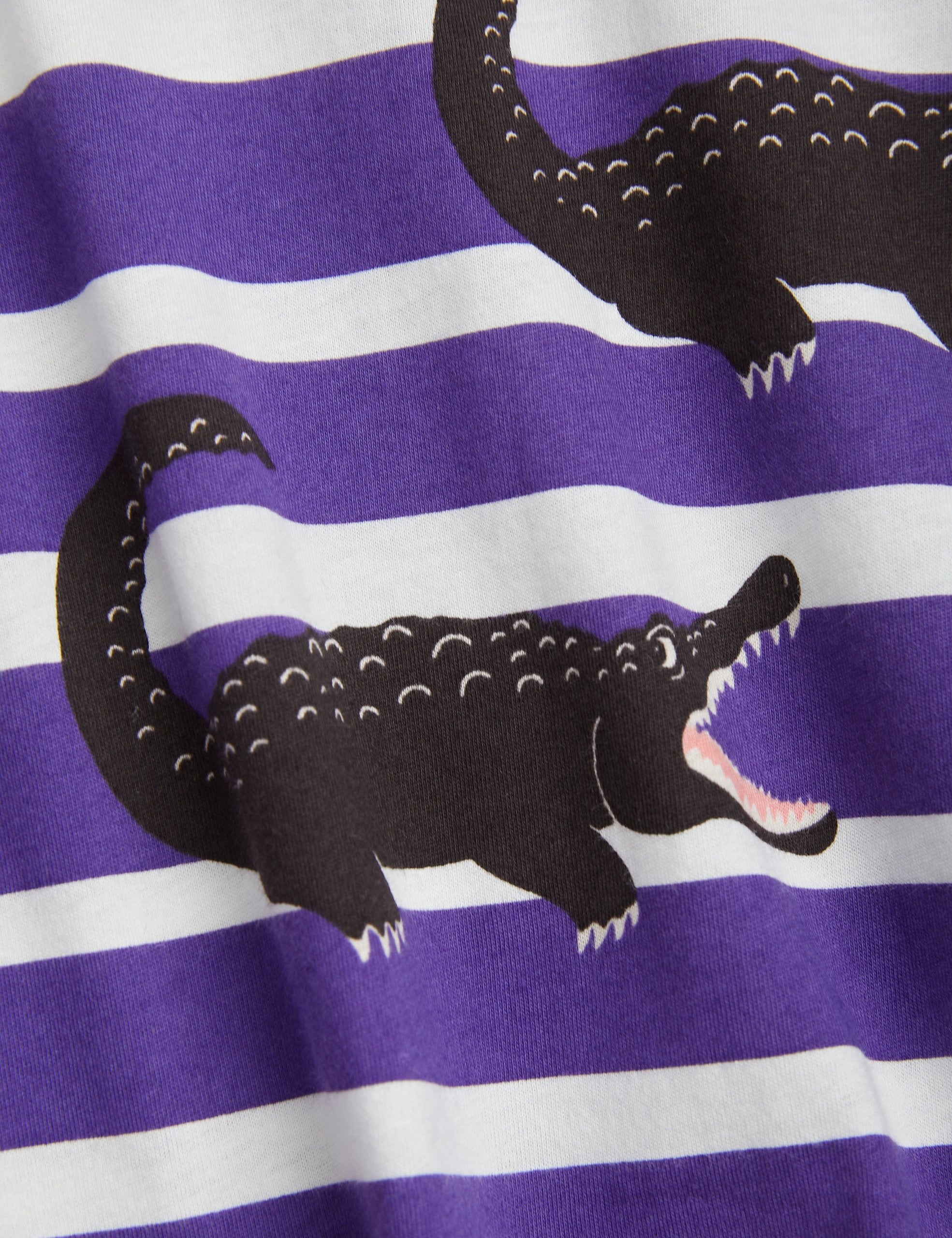 Mini Rodini Crocodiles Tee Purple Stripe