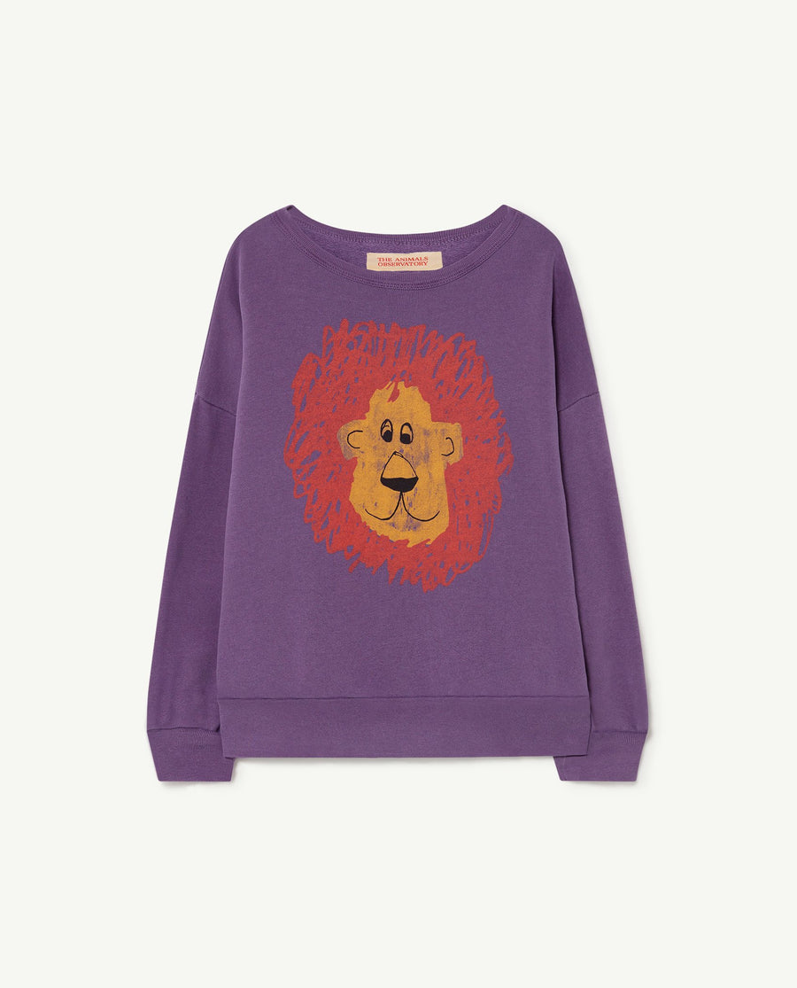 The Animals Observatory big bear sweatshirt Purple Lion