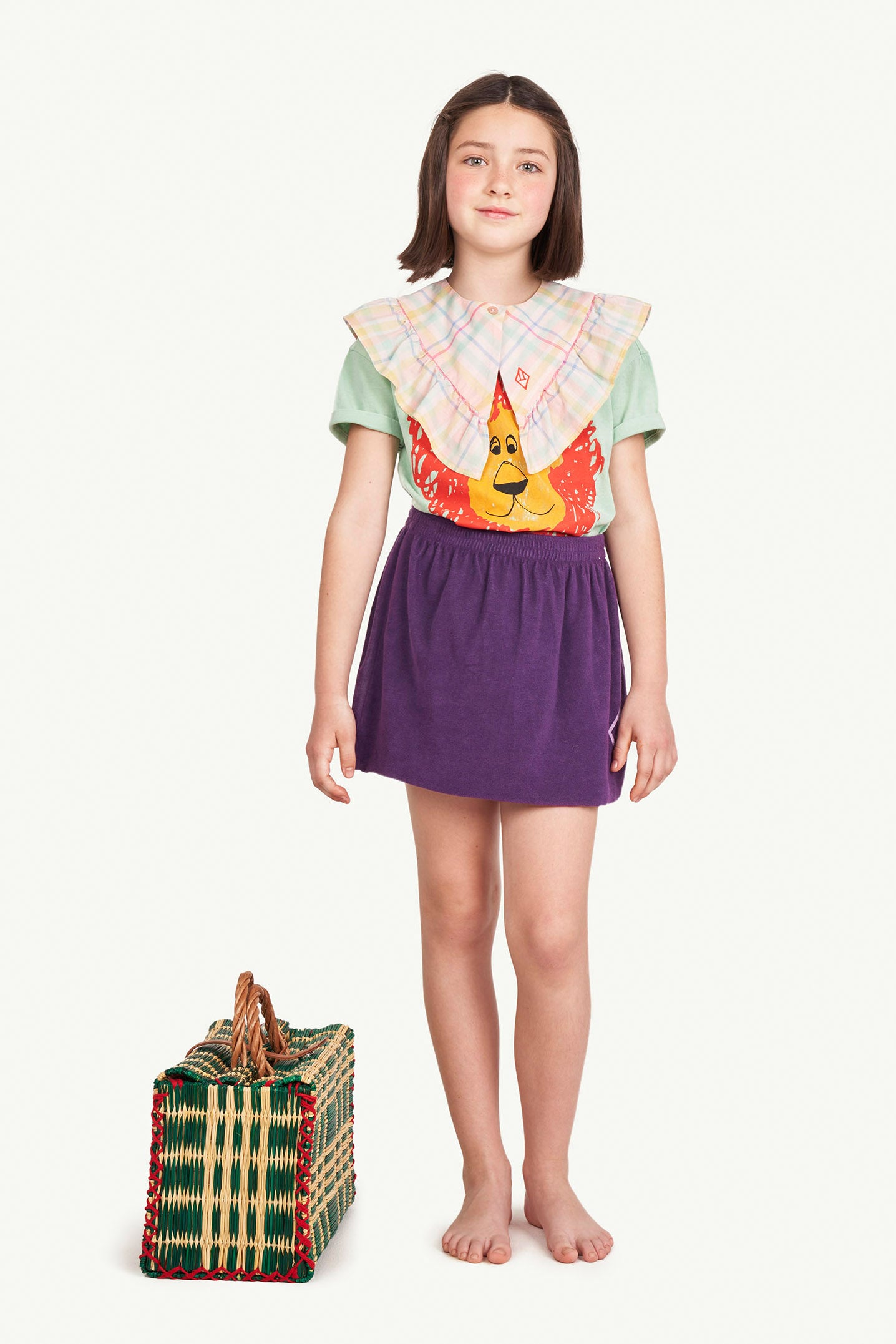 The Animal Observatory Rooster Kids T-Shirt Blue Lion