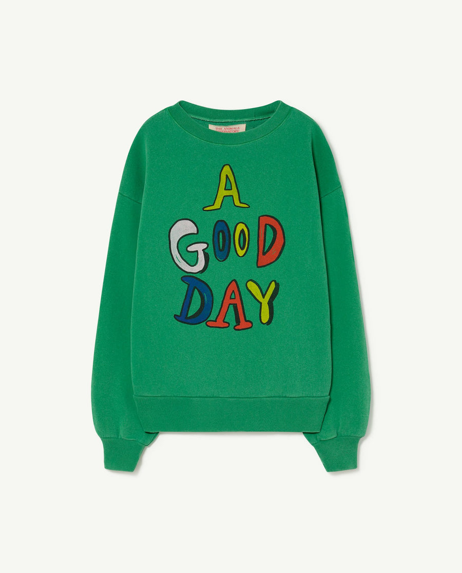 The Animals Observatory Bear Sweatshirt A Good Day Green