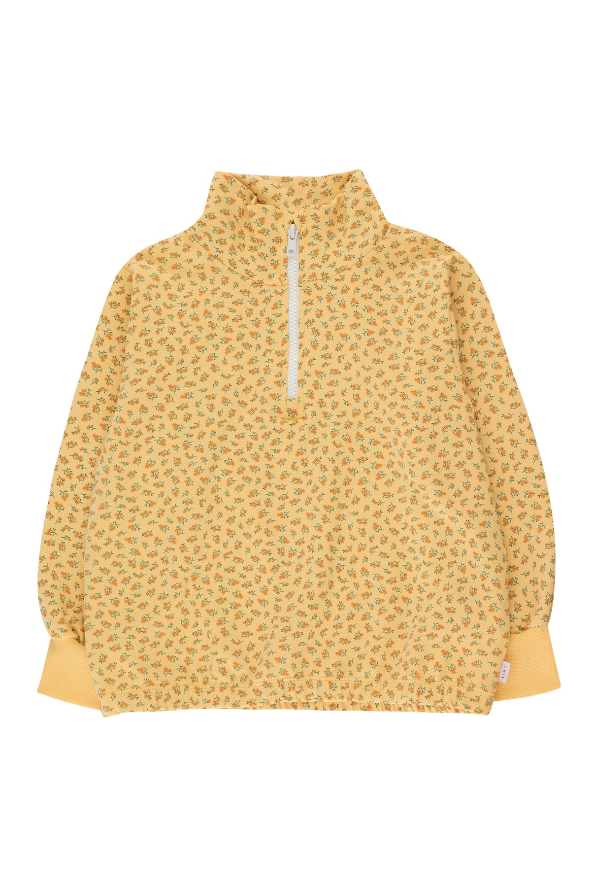 Tiny Cottons Small Flower Mock Neck Sweatshirt