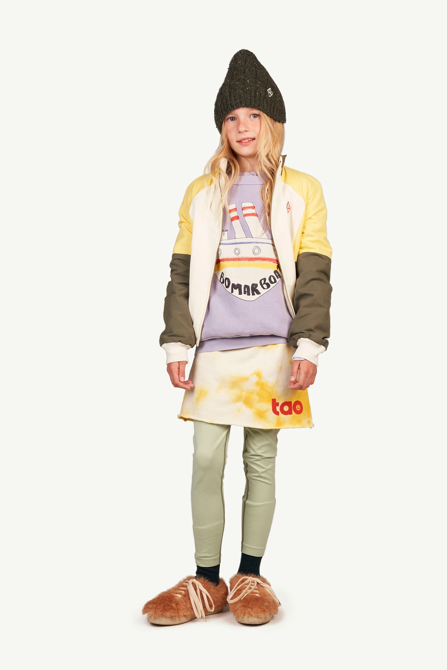 The Animal Observatory soft purple boat bear kids sweatshirt