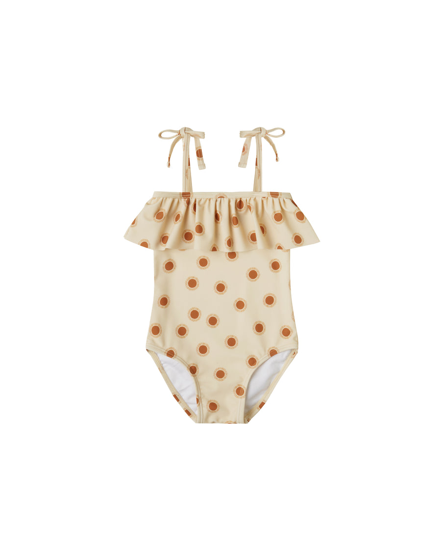 Rylee + Cru Tie Ruffle one Piece - Suns