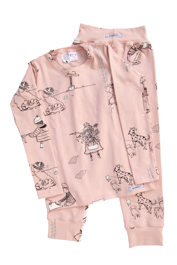 G.Nancy 'When I Grow Up' Long PJ Set - Rose