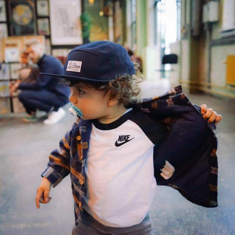 Lil Boo block Navy 5 panel