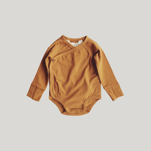 SUSUKOSHI Kimono Bodysuit L/S Brass