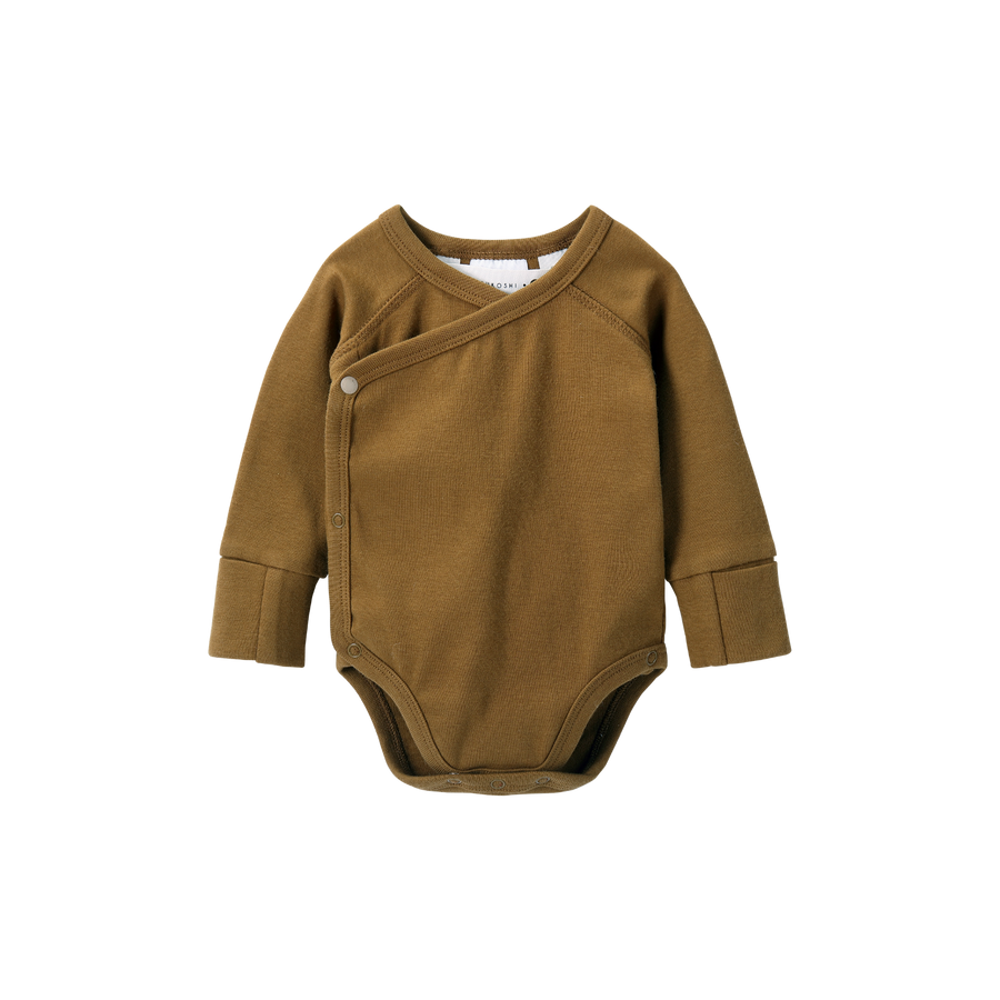 SUSUKOSHI Kimono Bodysuit L/S - Brass