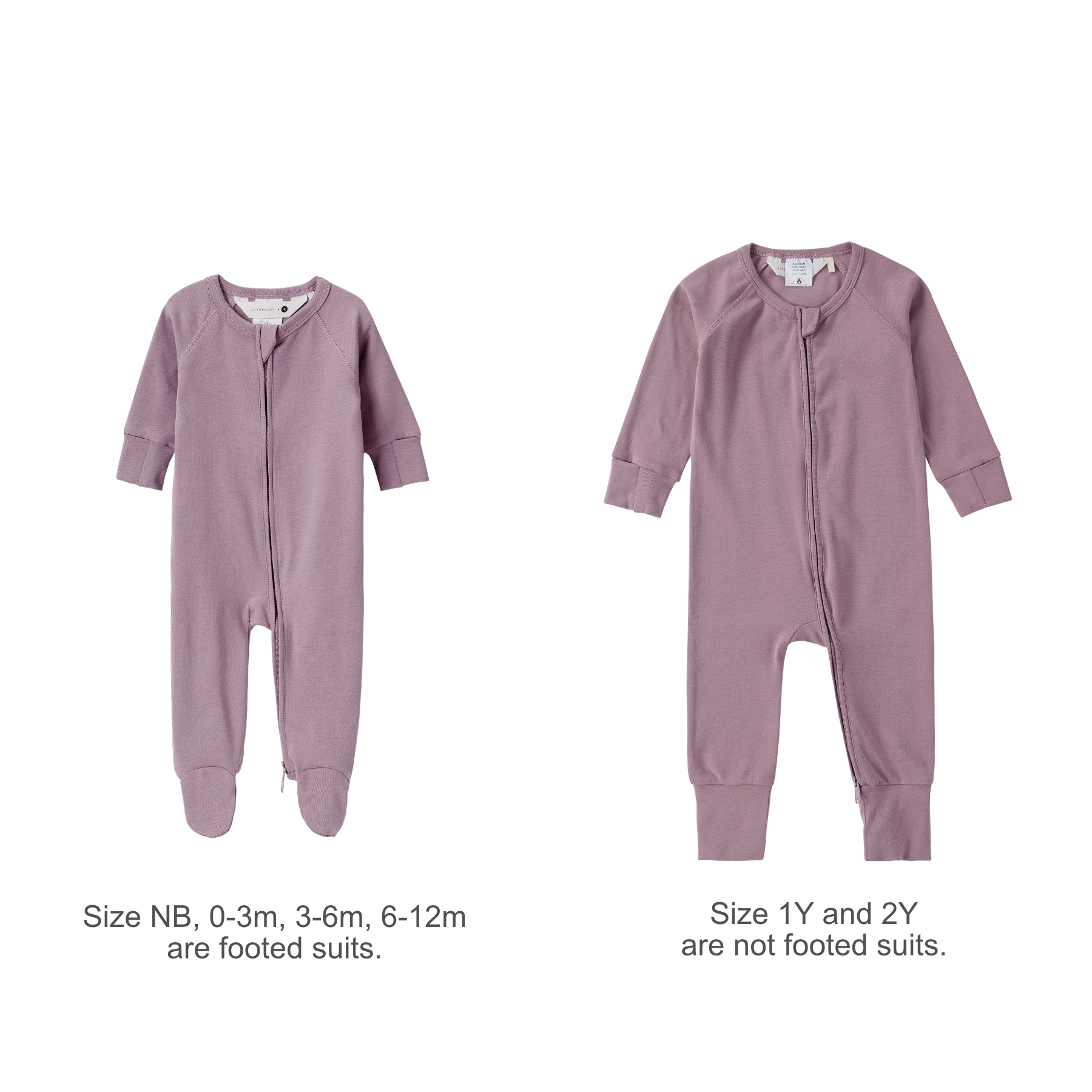 SUSUKOSHI Zipper Growsuit - Periwinkle